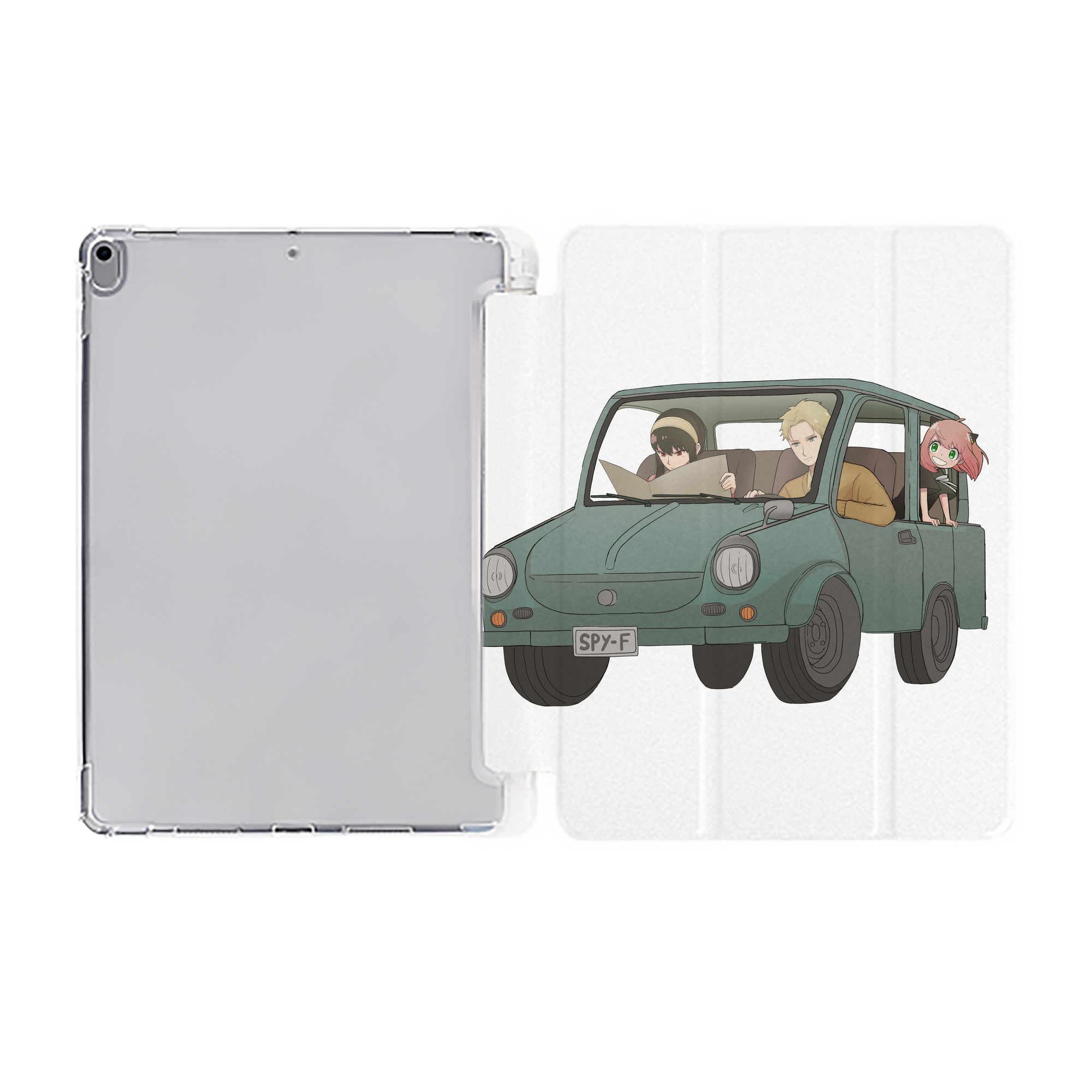 （画像用） SPY×FAMILY间谍家家酒 IPad ケース ペン収納付き 三つ折りスタンド PUレザー×シリコン 対応機種9.5/10.5/10.9インチ